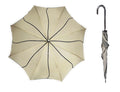 Soake Petal Swirl Walking Stick Umbrella Beige