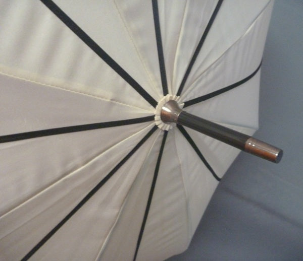 Soake Petal Swirl Walking Stick Umbrella Beige