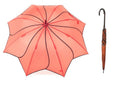 Soake Petal Swirl Walking Stick Umbrella Coral Orange