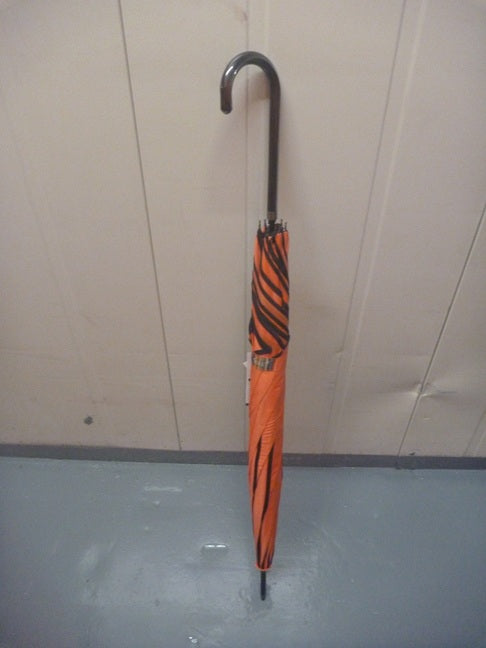 Soake Petal Swirl Walking Stick Umbrella Coral Orange