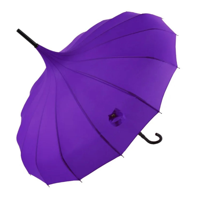 Soake Pagoda Walking Stick Umbrella Violet