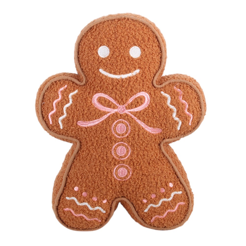 Something Different Sugarplum Bakery Gingerbread Man Boucle Cushion 33cm