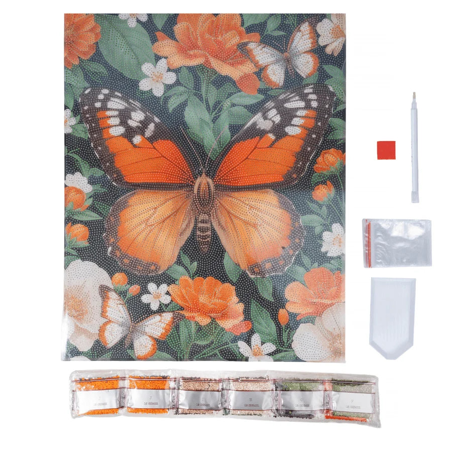 Craft Buddy Butterfly Garden Crystal Art Canvas Kit 40 x 50cm