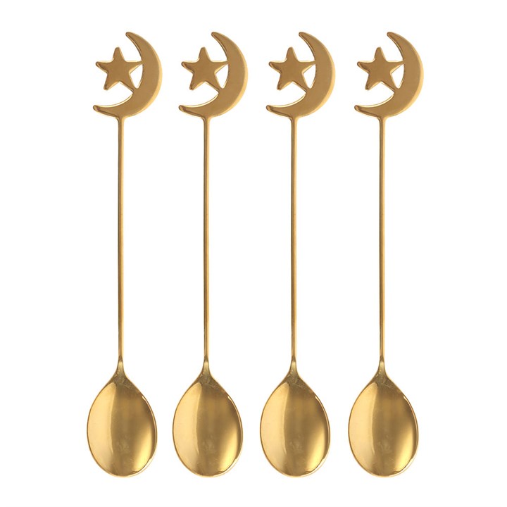 Something Different Celestial Star & Moon Coffee Spoons – Set of 4
