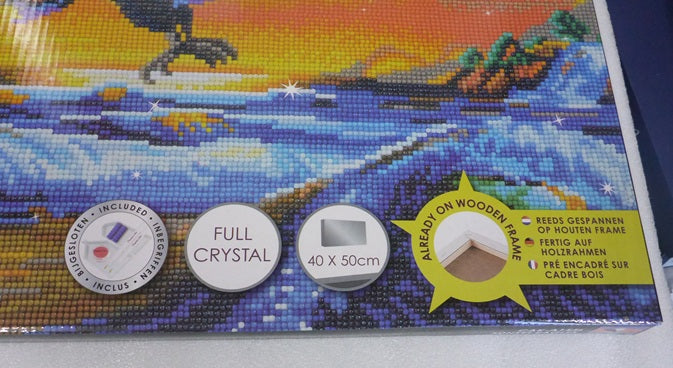 Sunset Eagles Crystal Art Canvas Kit | 40 x 50cm | Craft Buddy
