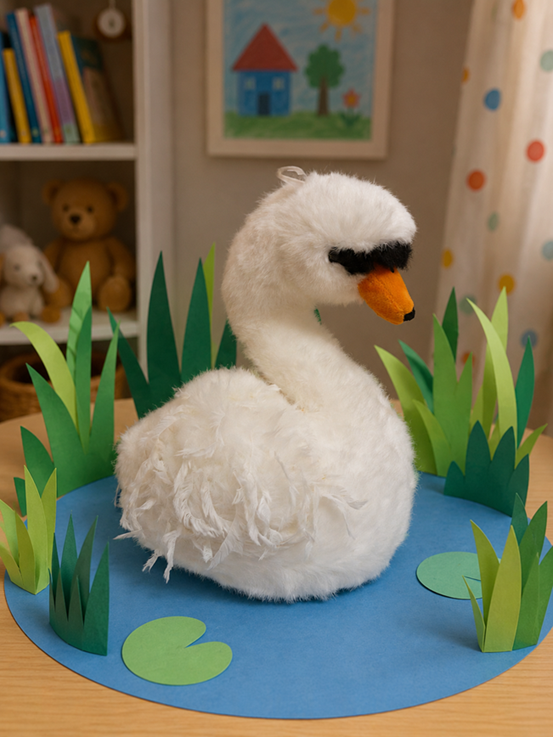 Jomanda Large White Swan Plush Soft Toy | 30cm | Gift From Birth