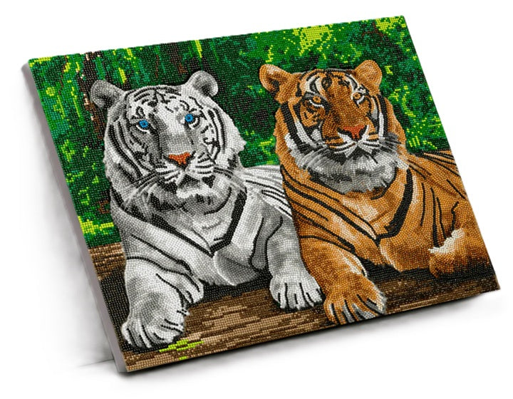 Tigers Crystal Art Canvas Kit | 40 x 50cm | Craft Buddy