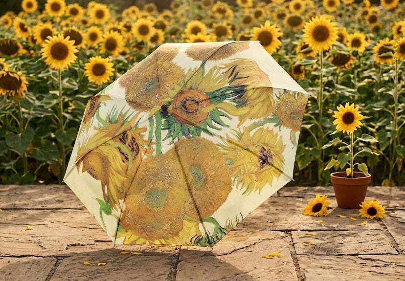 Signare Compact Art Umbrella - Van Gogh Sunflowers