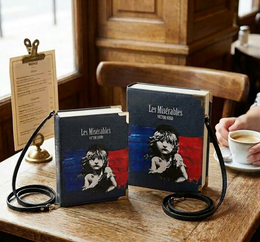 Well Read Book Large Cross Body Shoulder Bag - Victor Hugo - Les Miserables