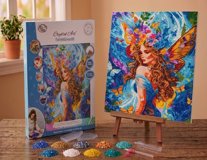 Craft Buddy Kaleidoscopic Fairy Crystal Art Canvas Kit 40 x 50cm