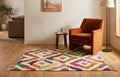 Shared Earth Handmade Multicoloured Diamond Rag Rug - 80cm x 120cm