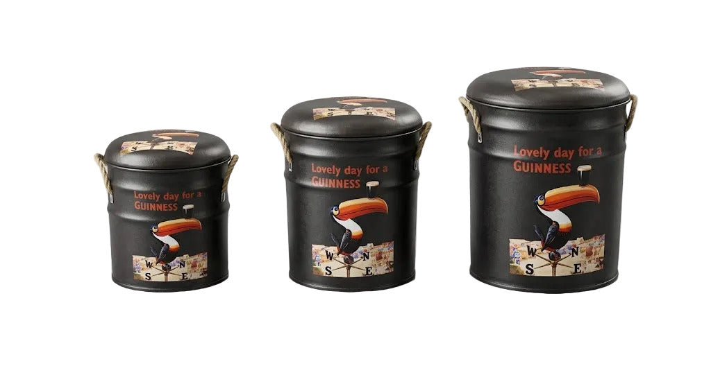 Kozzy Retro Design 2 in 1 Padded Storage Stool - Guinness Toucan
