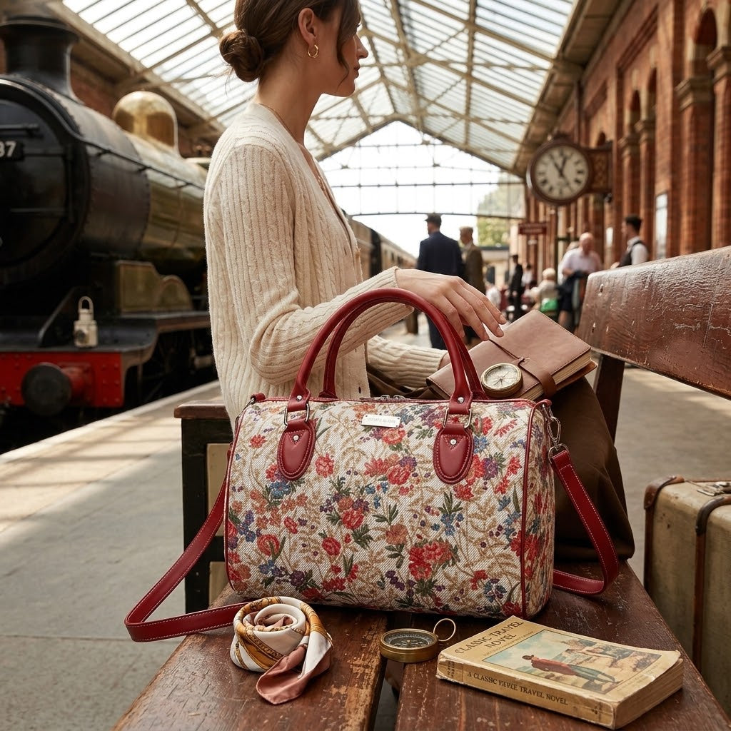 Signare V&A Flower Meadow Tapestry Weekend Travel Bag