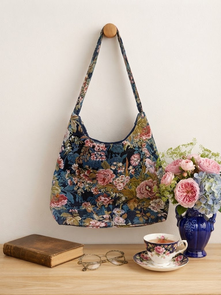 Signare Tapestry Hobo Slouch Bag - Peony (Ex-Display, Tags Missing)