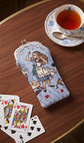 Signare Tapestry Clasp Top Soft Glasses Case - Alice in Wonderland Nothing But Cards