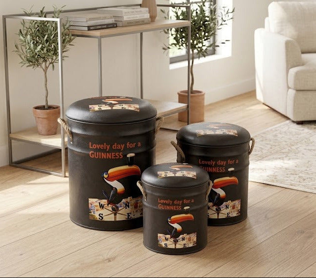 Kozzy Retro Design 2 in 1 Padded Storage Stool - Guinness Toucan