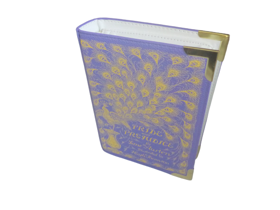 Well Read Book Large Cross Body Shoulder Bag - Jane Austen - Pride & Prejudice Purple