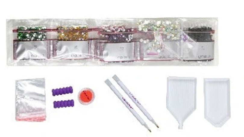 Craft Buddy Crystal Diamond Art Canvas Kit Jemima Puddle-Duck and Mr Fox 30 x 30cm