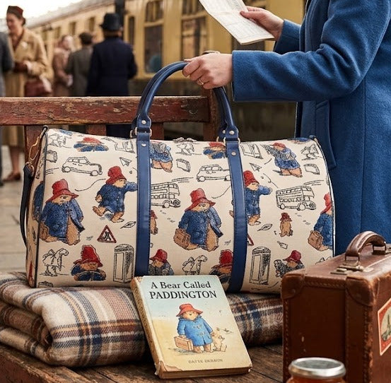 Paddington Bear Tapestry Cream Big Holdall Travel Bag | Signare Tapestry