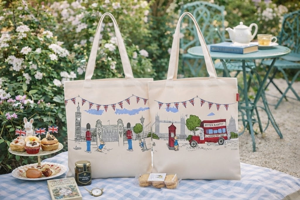 Signare Tapestry Flat Tote Shopper Bag - Peter Rabbit Victorian London