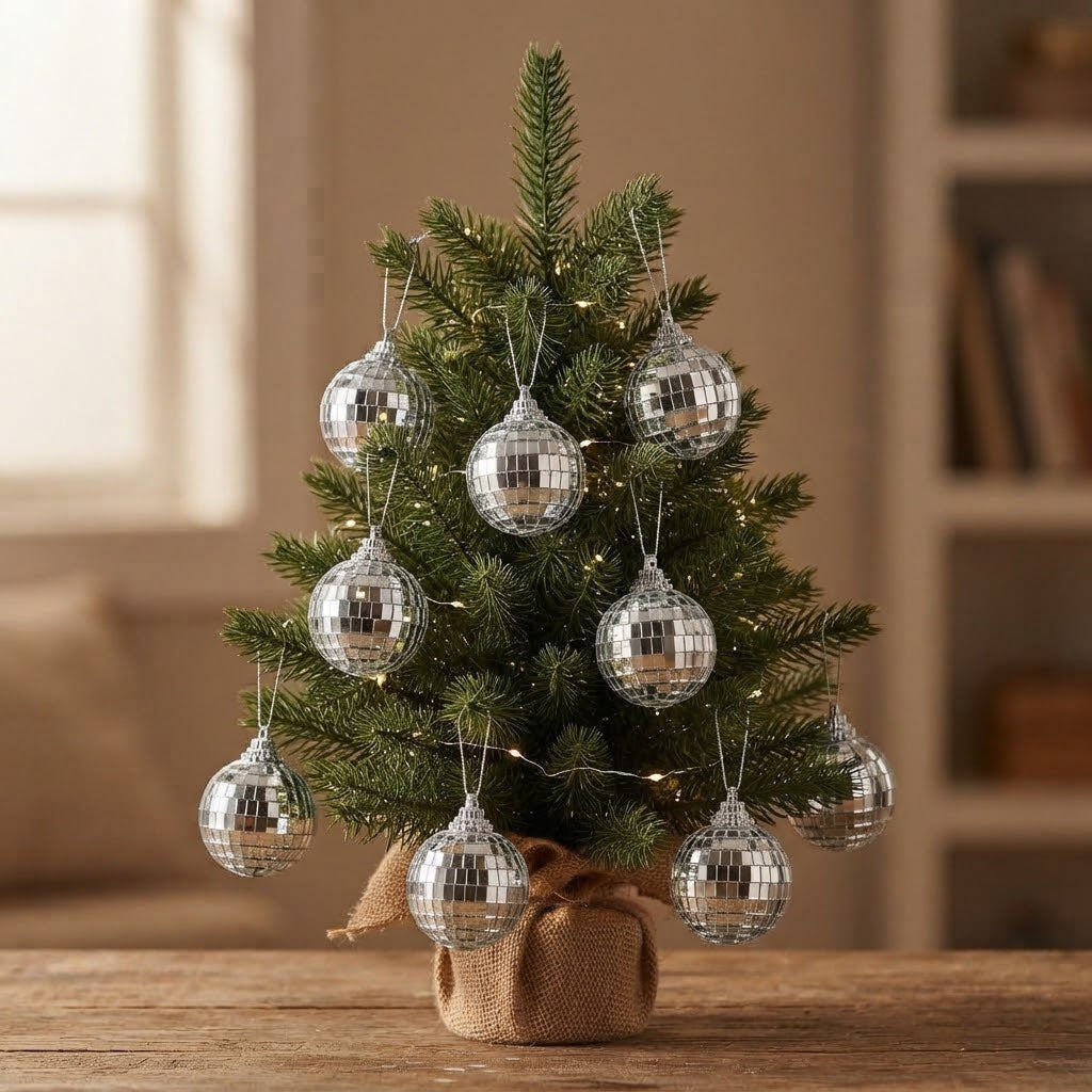 Silver Shiny Mirror Ball Bauble Christmas Tree Decoration By Sass & Belle