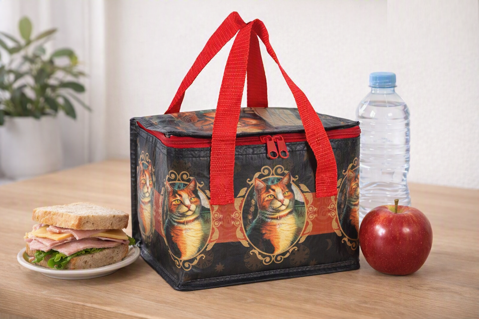 Lisa Parker Adventure Awaits Cat Insulated Lunch Bag