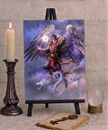 Anne Stokes Air Element Wizard Canvas Box Frame Wall Art 19 x 25cm