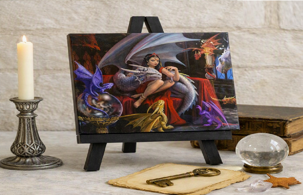 Anne Stokes Dragon Charm Canvas Box Frame Wall Art
