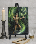Anne Stokes Earth Element Wizard Canvas Box Frame Wall Art 19 x 25cm