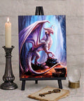 Anne Stokes Treasure Trove Dragon Canvas Box Frame Wall Art 19 x 25cm | Spirit of Equinox