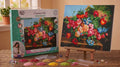 Craft Buddy Countryside Flowers Crystal Art Canvas Kit 40 x 50cm