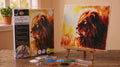 Craft Buddy Proud Lion Crystal Art Canvas Kit 40 x 50cm