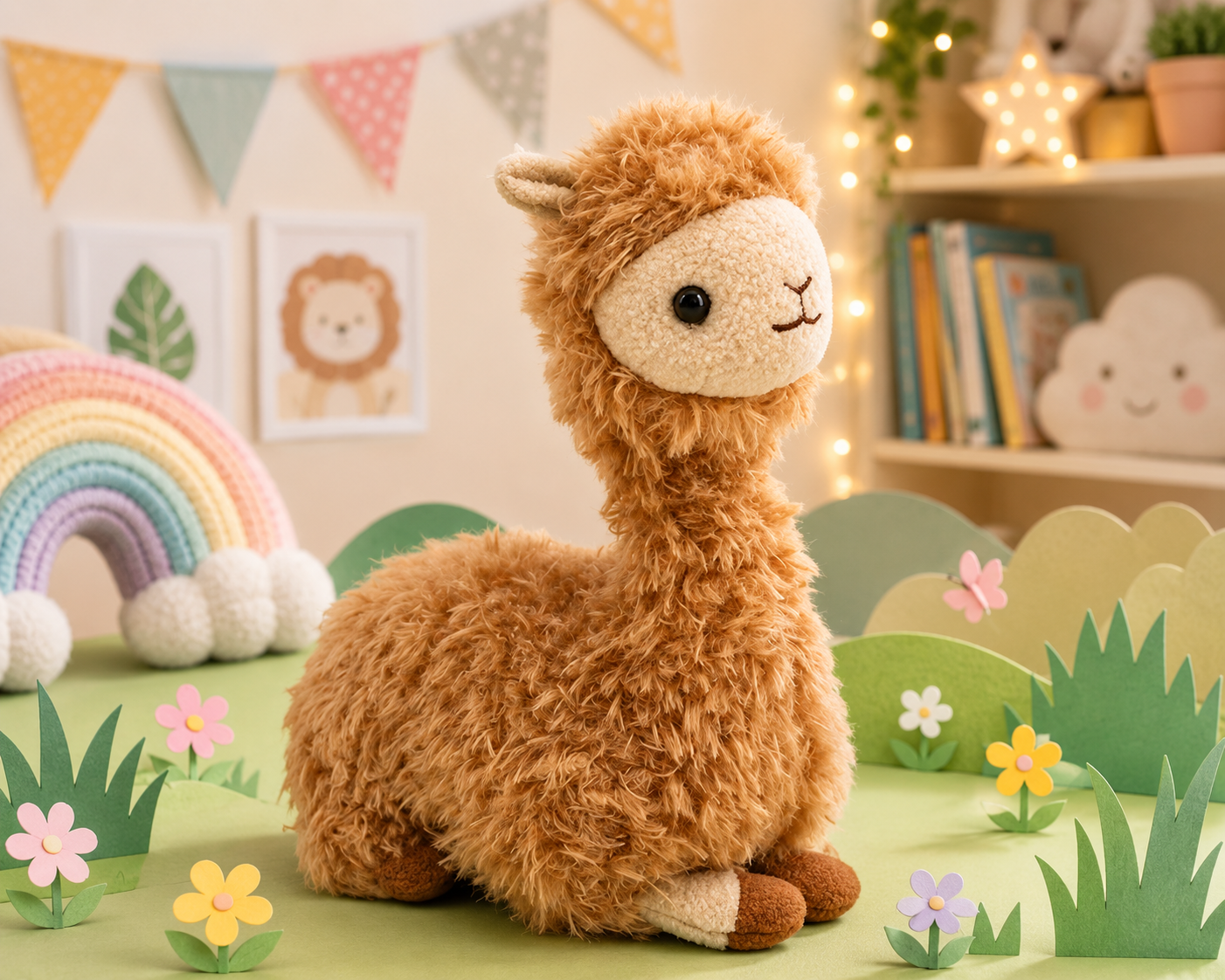 Jomanda Brown Alpaca Large Soft Plush Toy