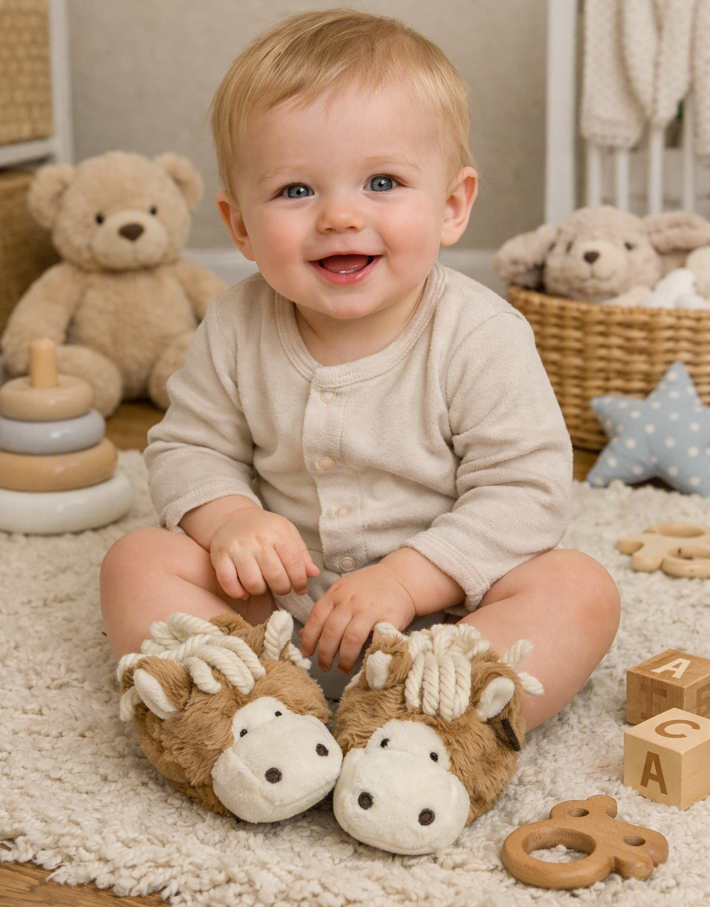 Jomanda Haffi Pony Horse Baby Slippers Newborn - 6m
