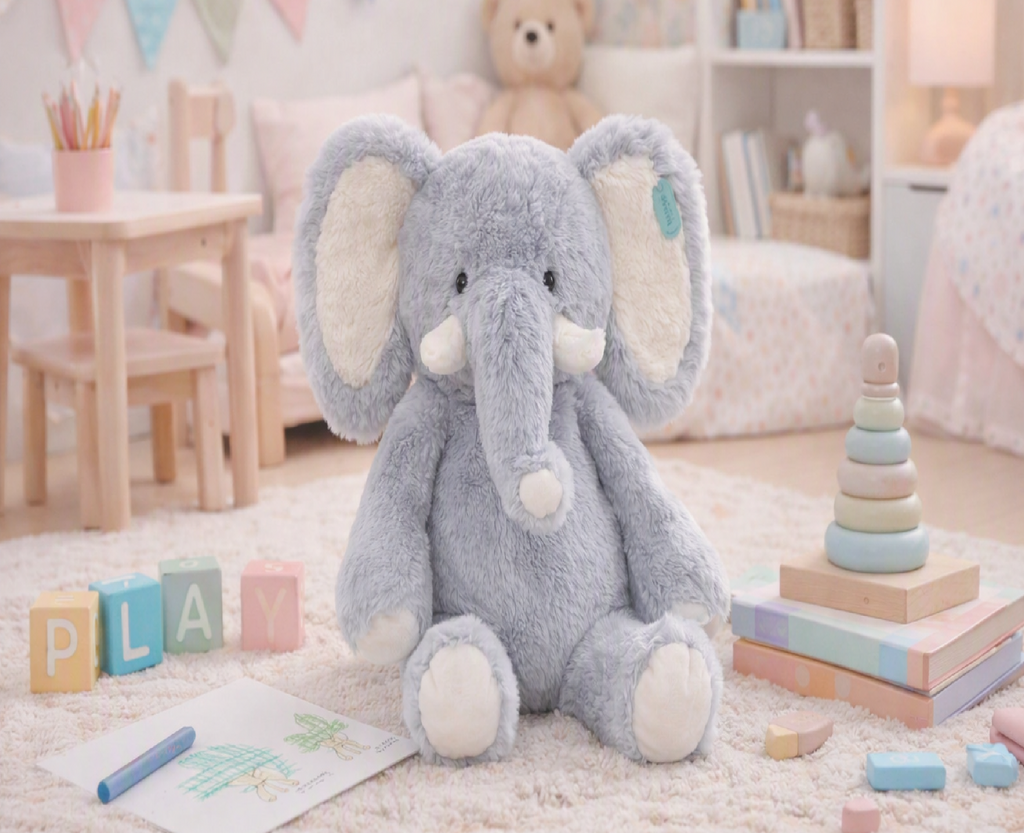 Jomanda Large Grey Elephant Soft Plush Toy 52cm