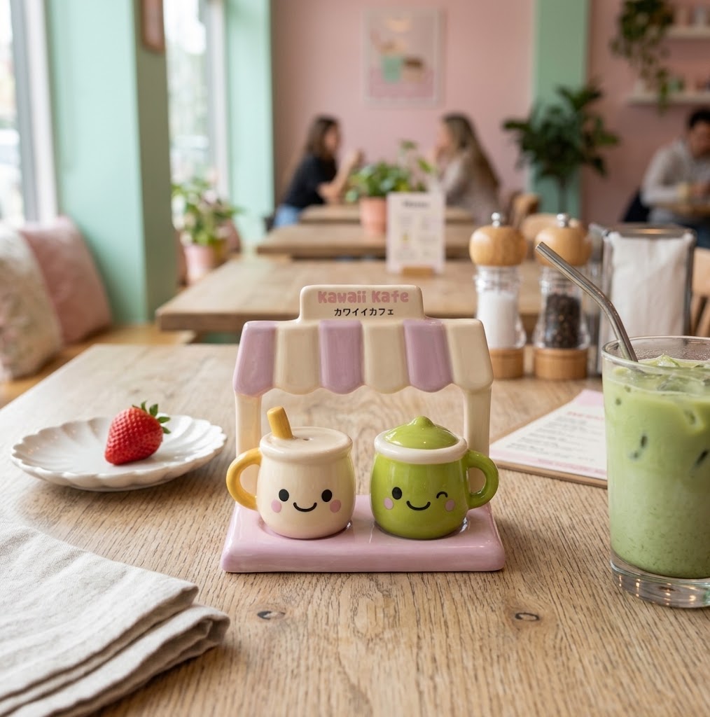 Kawaii Latte Salt & Pepper Cruet Set | Japanese Kawaii Collection | Something Different