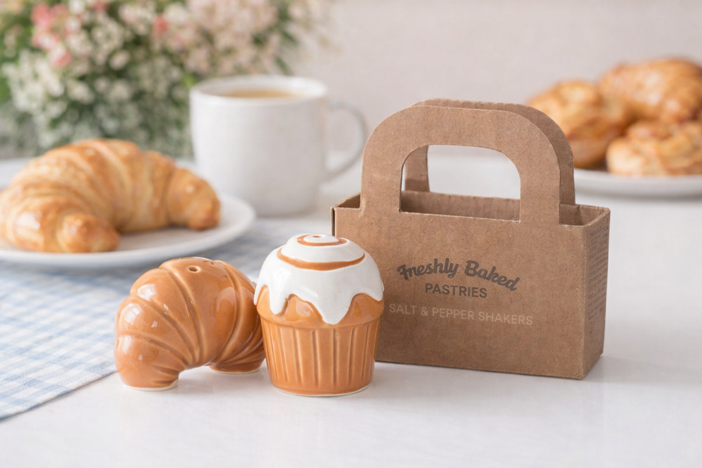 Muffin & Croissant Salt & Pepper Cruet Set | Brunch Club | Something Different