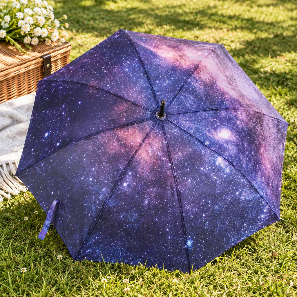 Something Different Constellation Night Sky Walking Stick Umbrella Purple