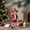 Sass & Belle Highland Cow Santa Felt Christmas Decoration