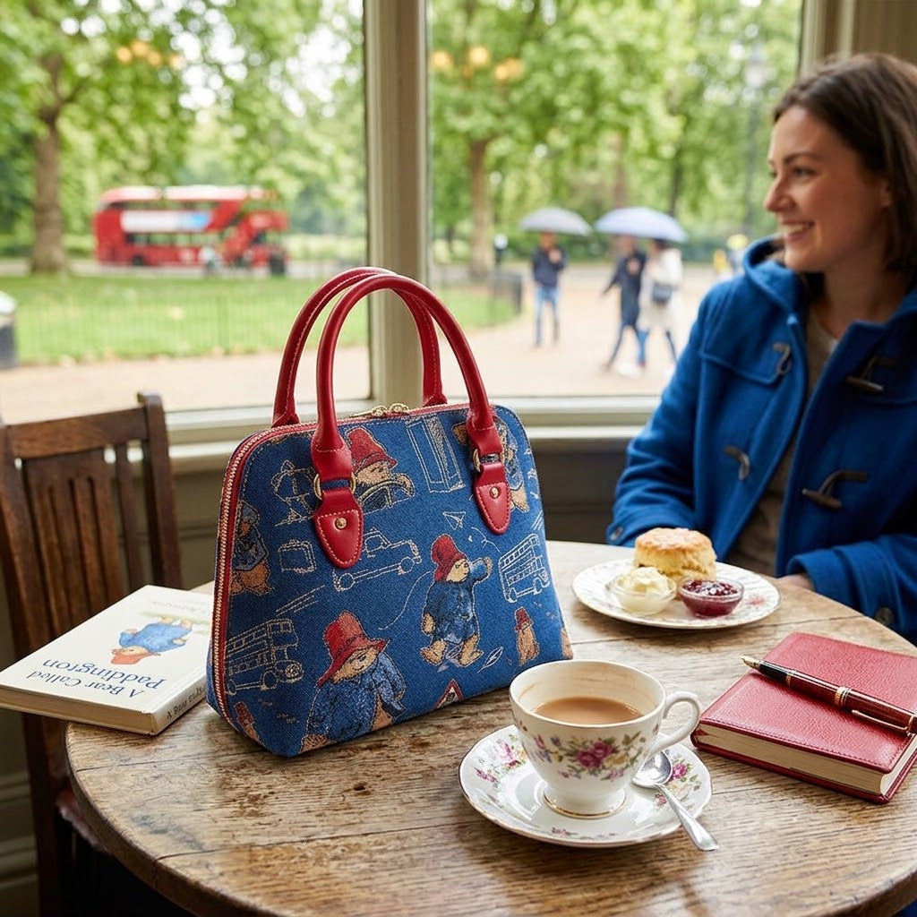 Signare Tapestry Paddington Bear Convertible Weekend Bag – Blue & Red