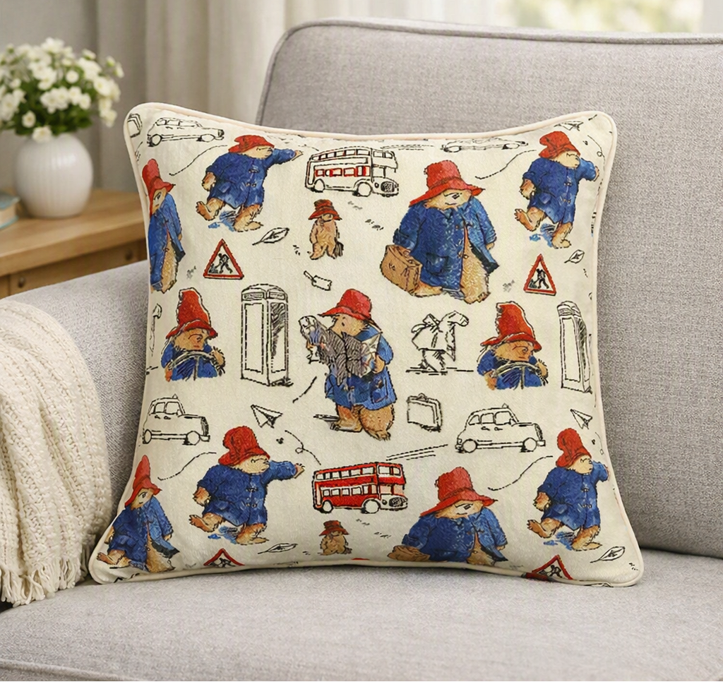 Signare Paddington Bear Tapestry Cushion Cover 45cm x 45cm Cream