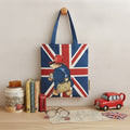 Signare Tapestry Flat Shopper Tote Bag - Paddington Bear Union Jack