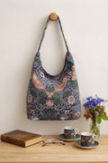 Signare Tapestry Hobo Slouch Bag - William Morris Strawberry Thief Blue