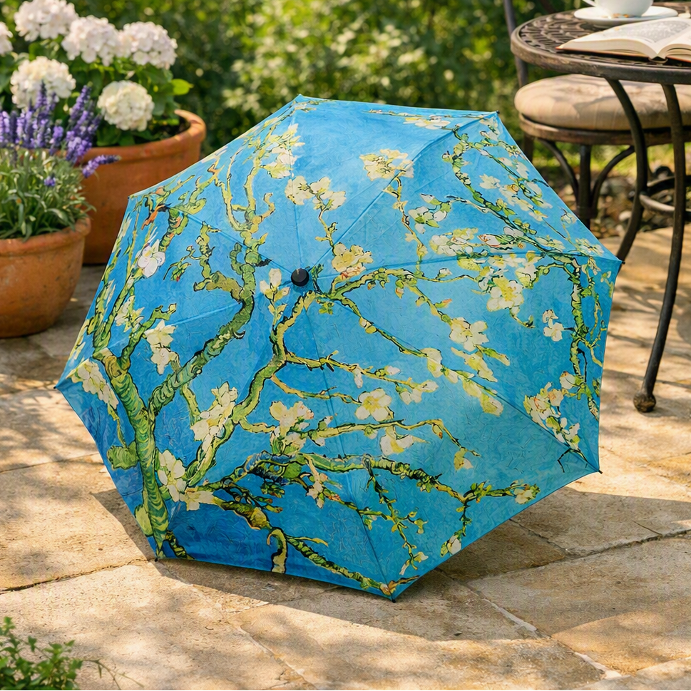 Signare Van Gogh Almond Blossom Compact Folding Umbrella