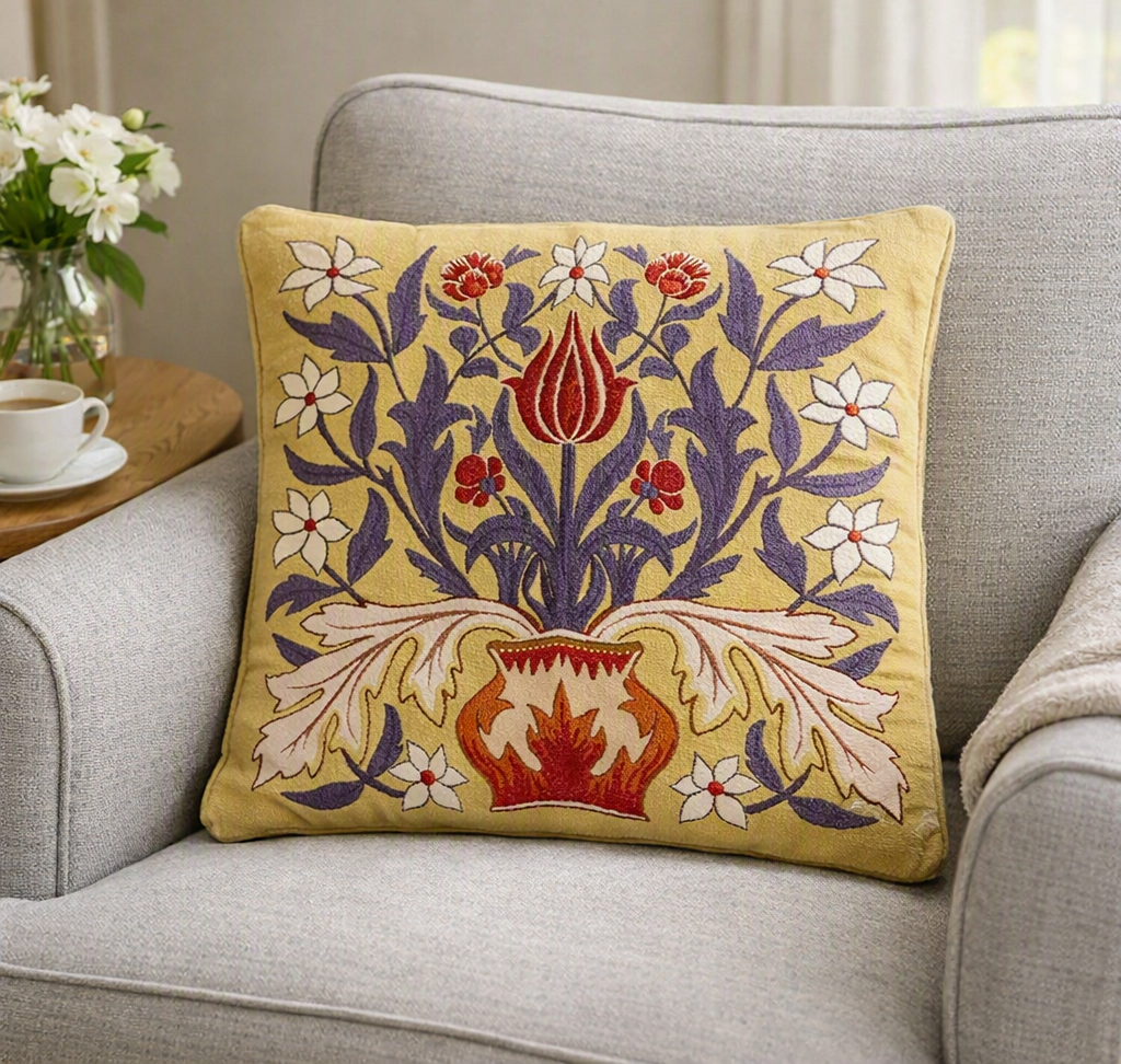 Signare William Morris Tulip in a Vase Tapestry Cushion Cover 45cm x 45cm