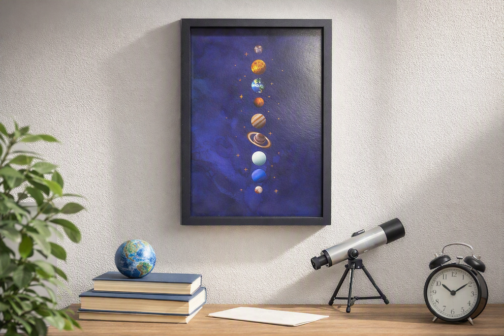 Something Different Solar System Planets Framed Wall Art Plaque 35cm