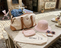Black Ginger Children's Pink Butterfly Foldable Sun Hat & Bag Set