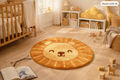 Sass & Belle Lion Head Cotton Rug for Children's Rooms