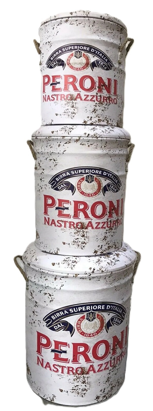 Kozzy Retro Design 2 in 1 Padded Storage Stool - Peroni Beer