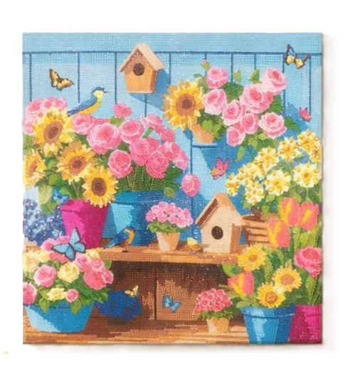 Craft Buddy Spring Bench Crystal Art Canvas Kit 40 x 40cm